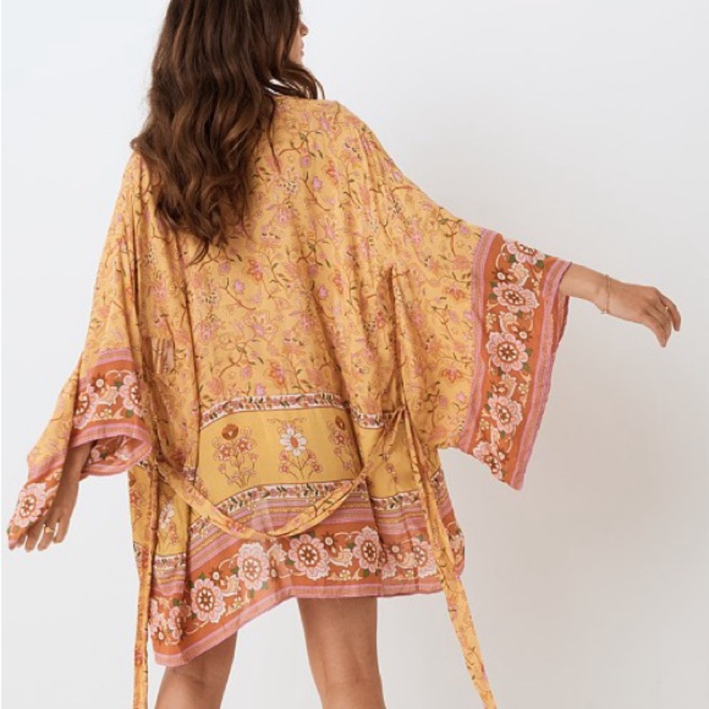 Spell Portobello Road Short Robe Mustard Seed - Picture 2 of 7